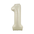 34" Number Balloon - White