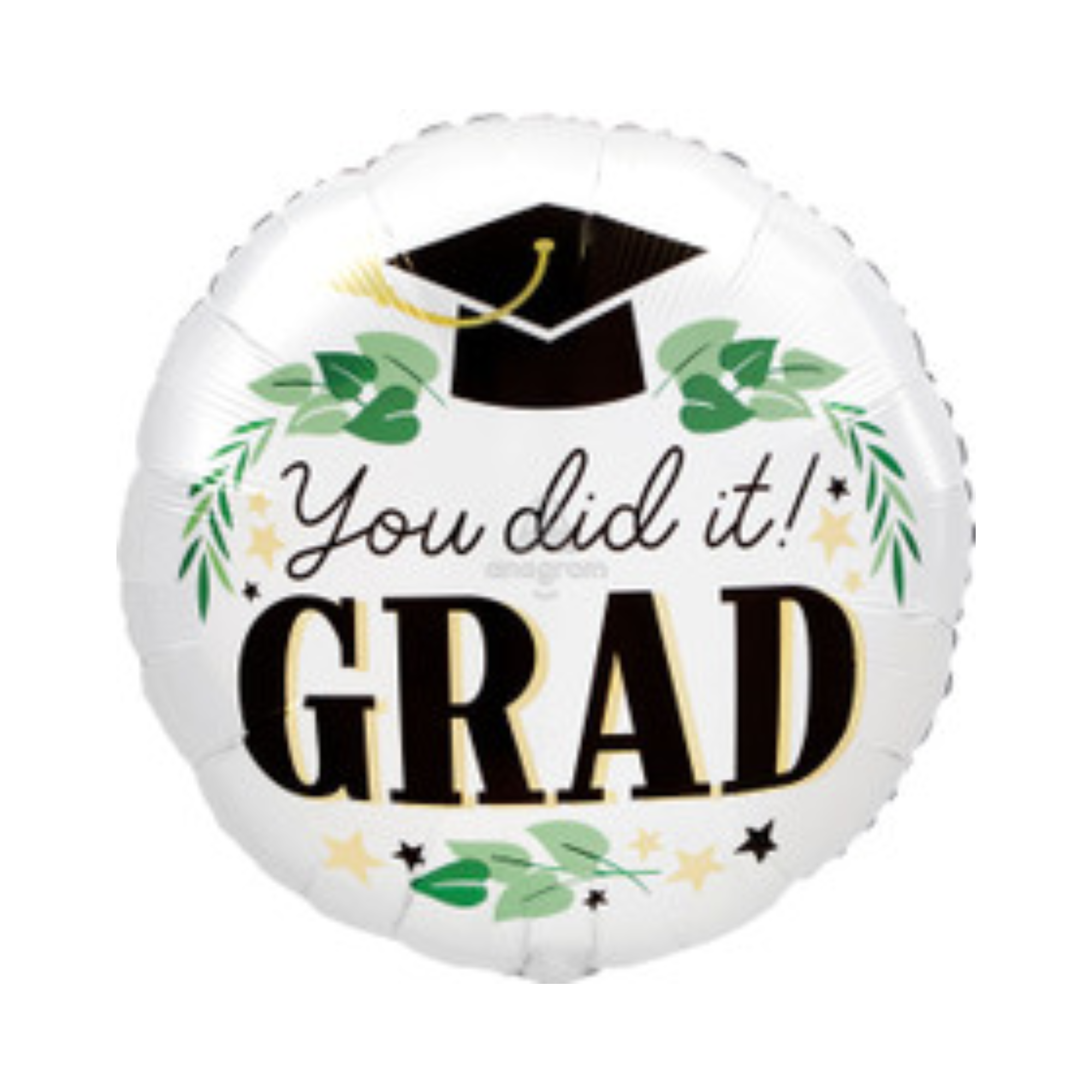 18" White You Did It Grad Balloon