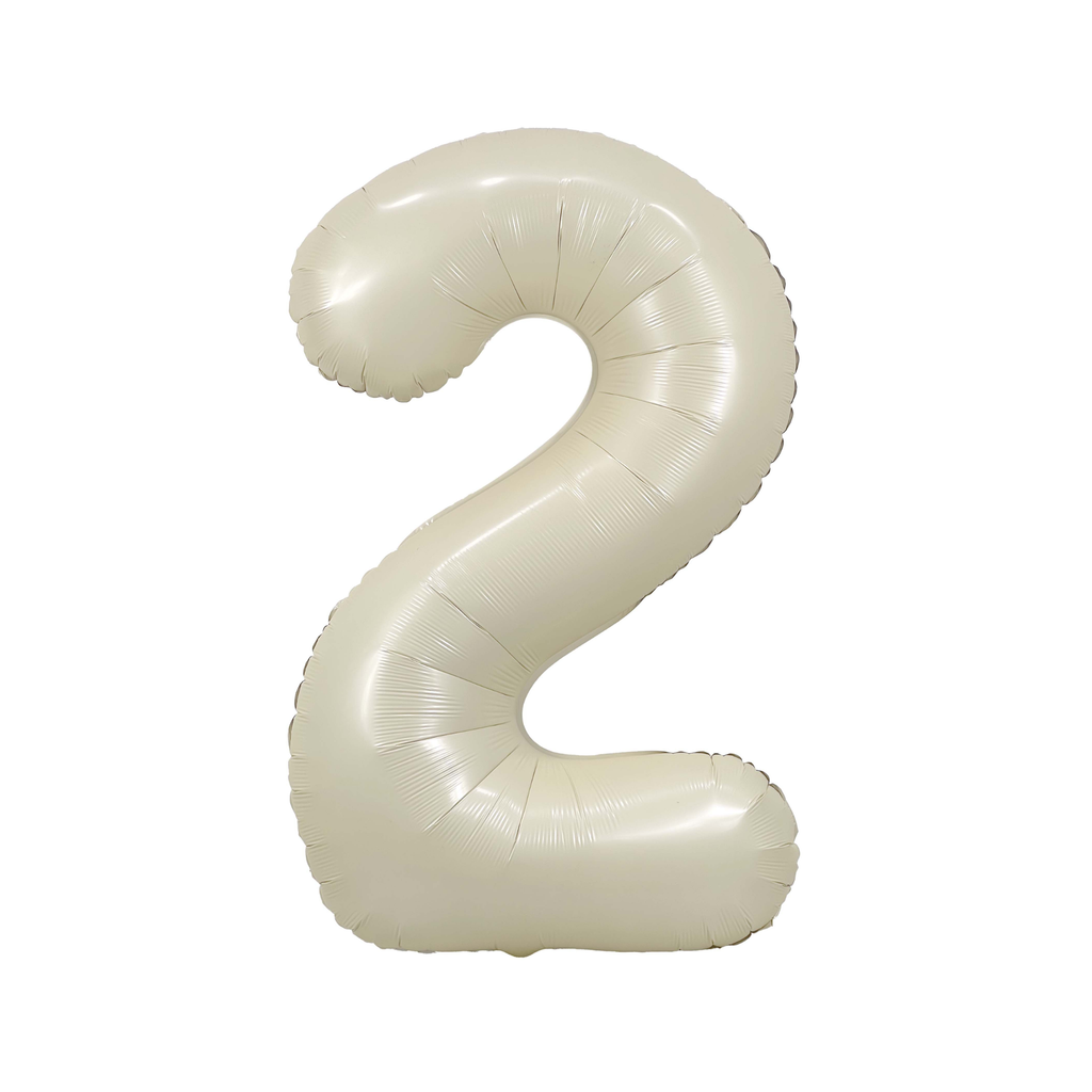 34" Number Balloon - White