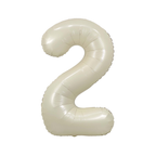 34" Number Balloon - White