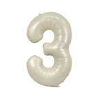 34" Number Balloon - White