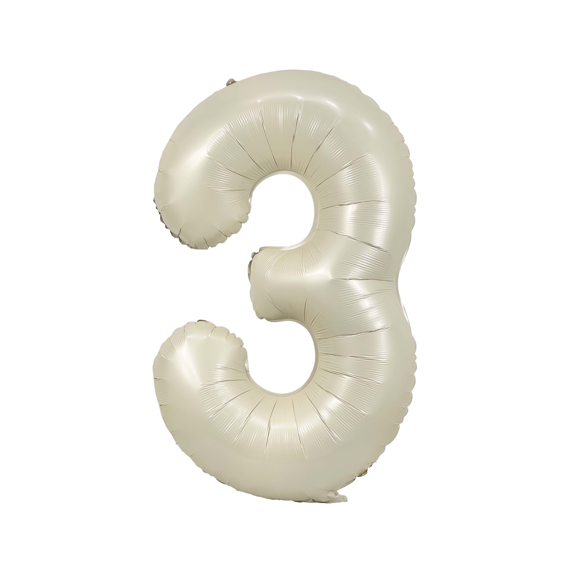 34" Number Balloon - White