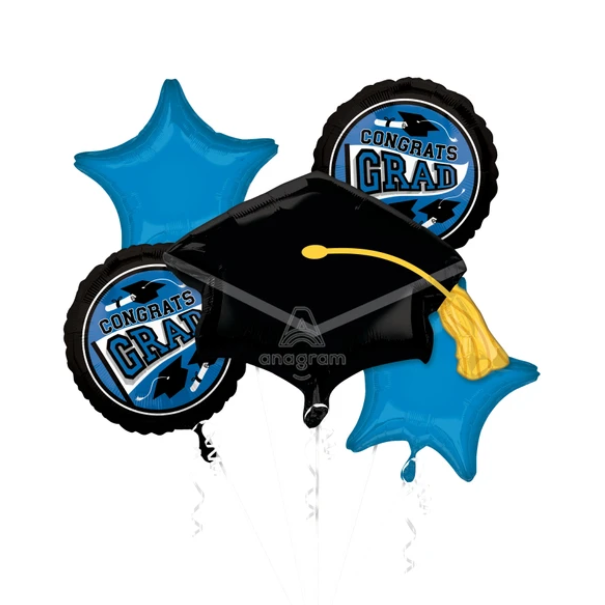 Classic Blue Graduation Balloon Bouquet