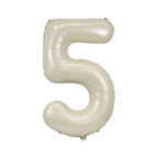 34" Number Balloon - White