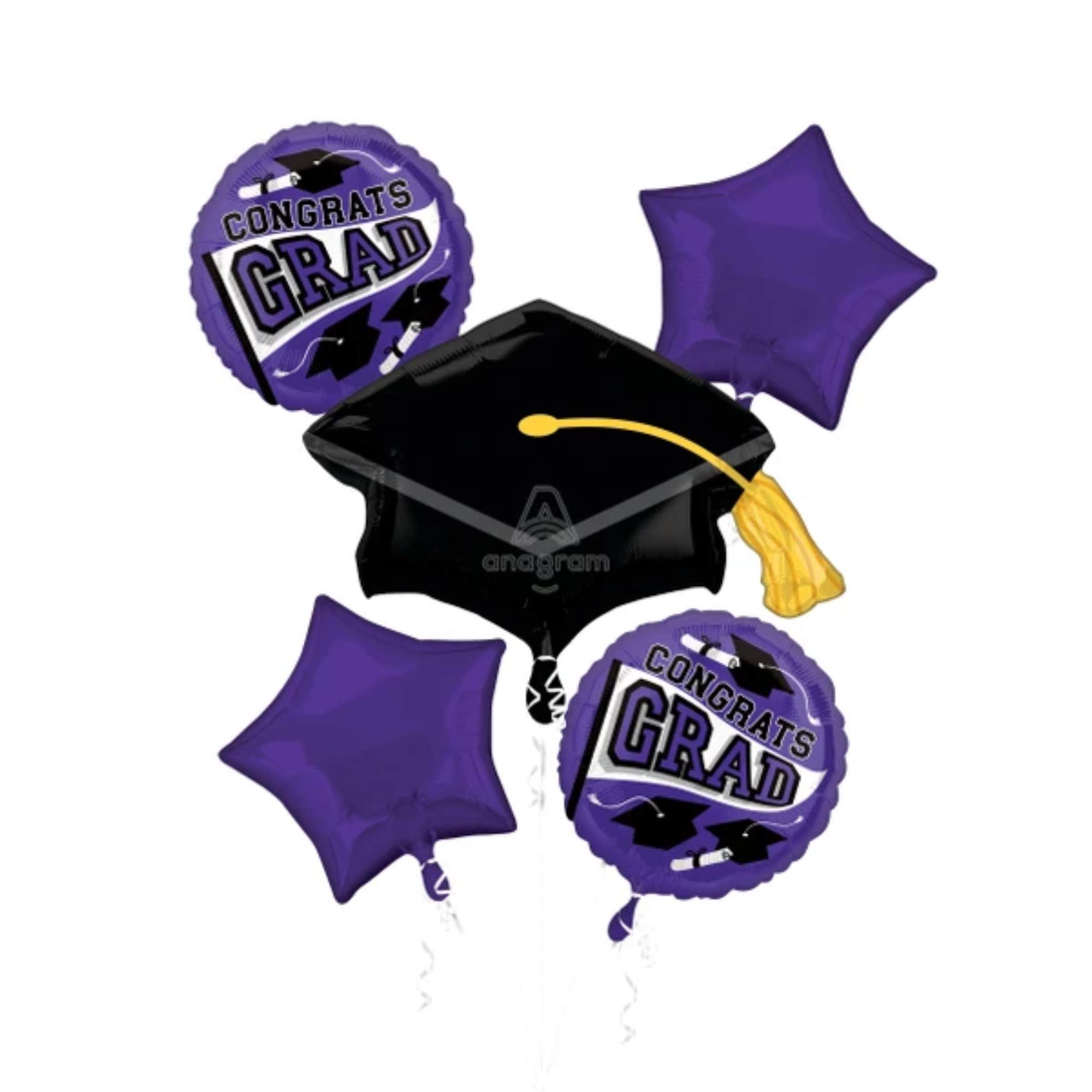 Classic Purple Graduation Balloon Bouquet