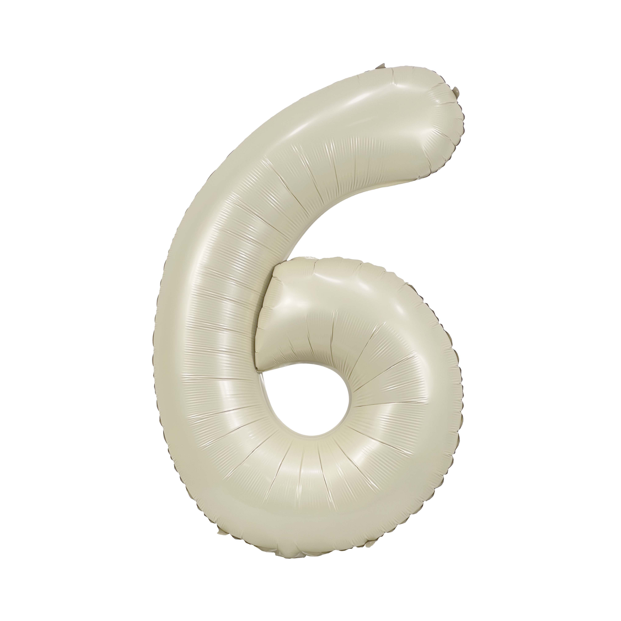 34" Number Balloon - White