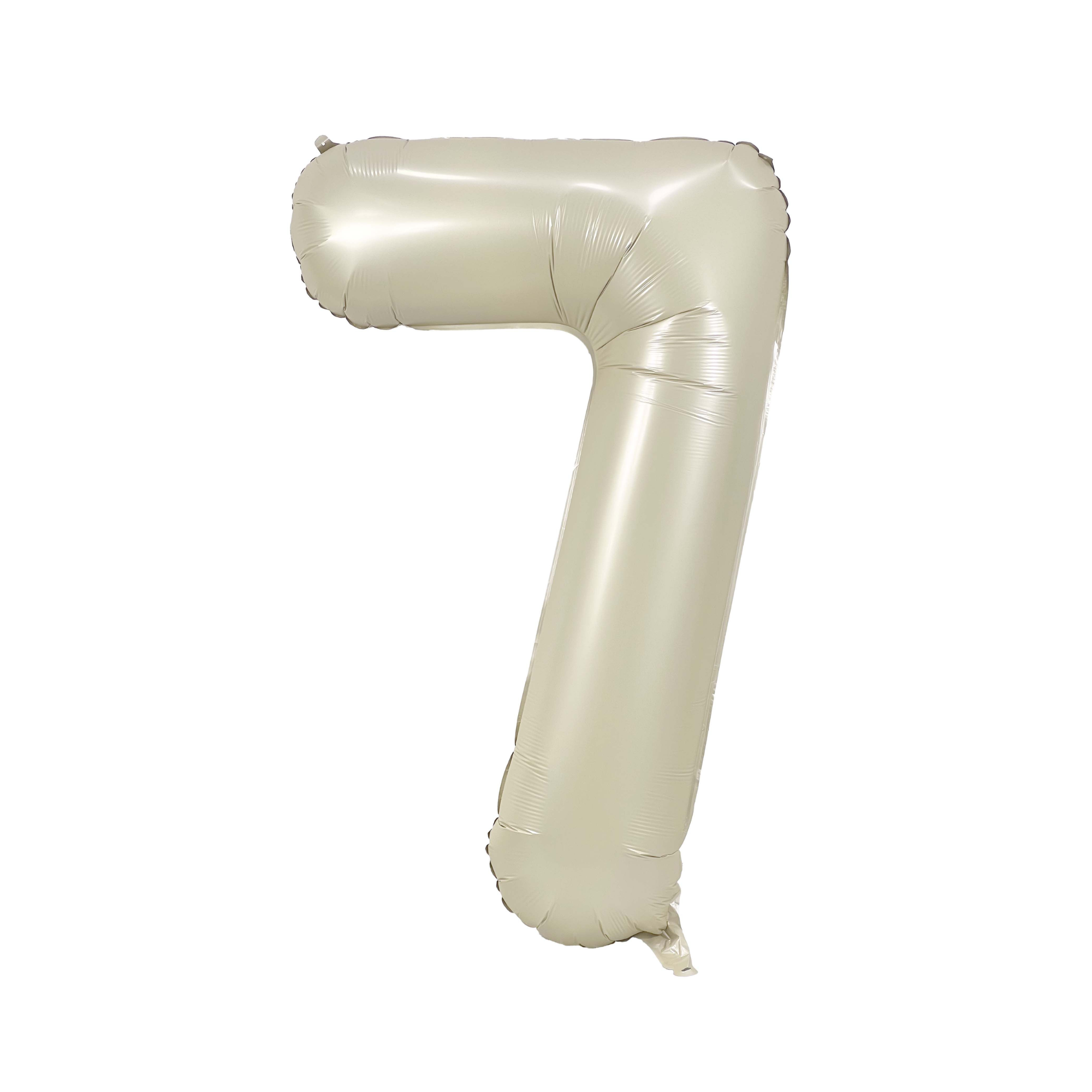 34" Number Balloon - White