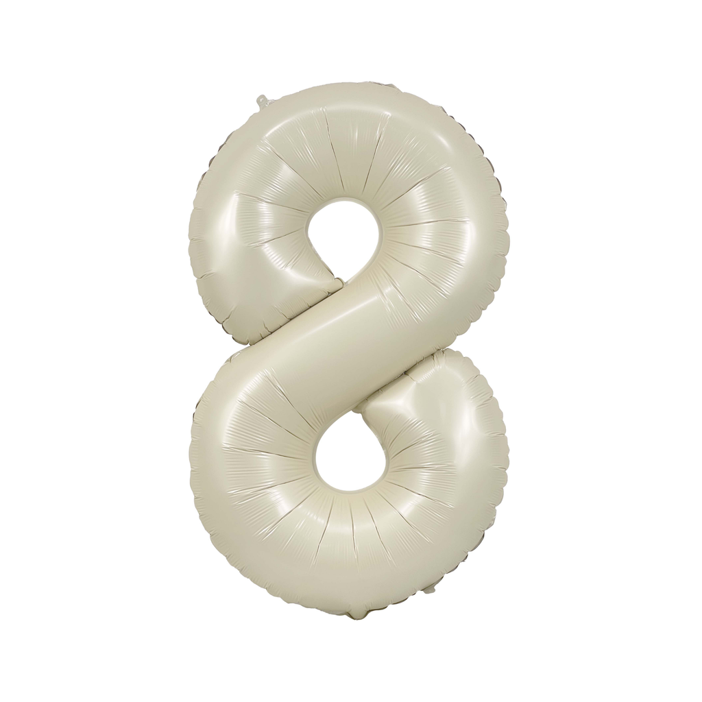 34" Number Balloon - White
