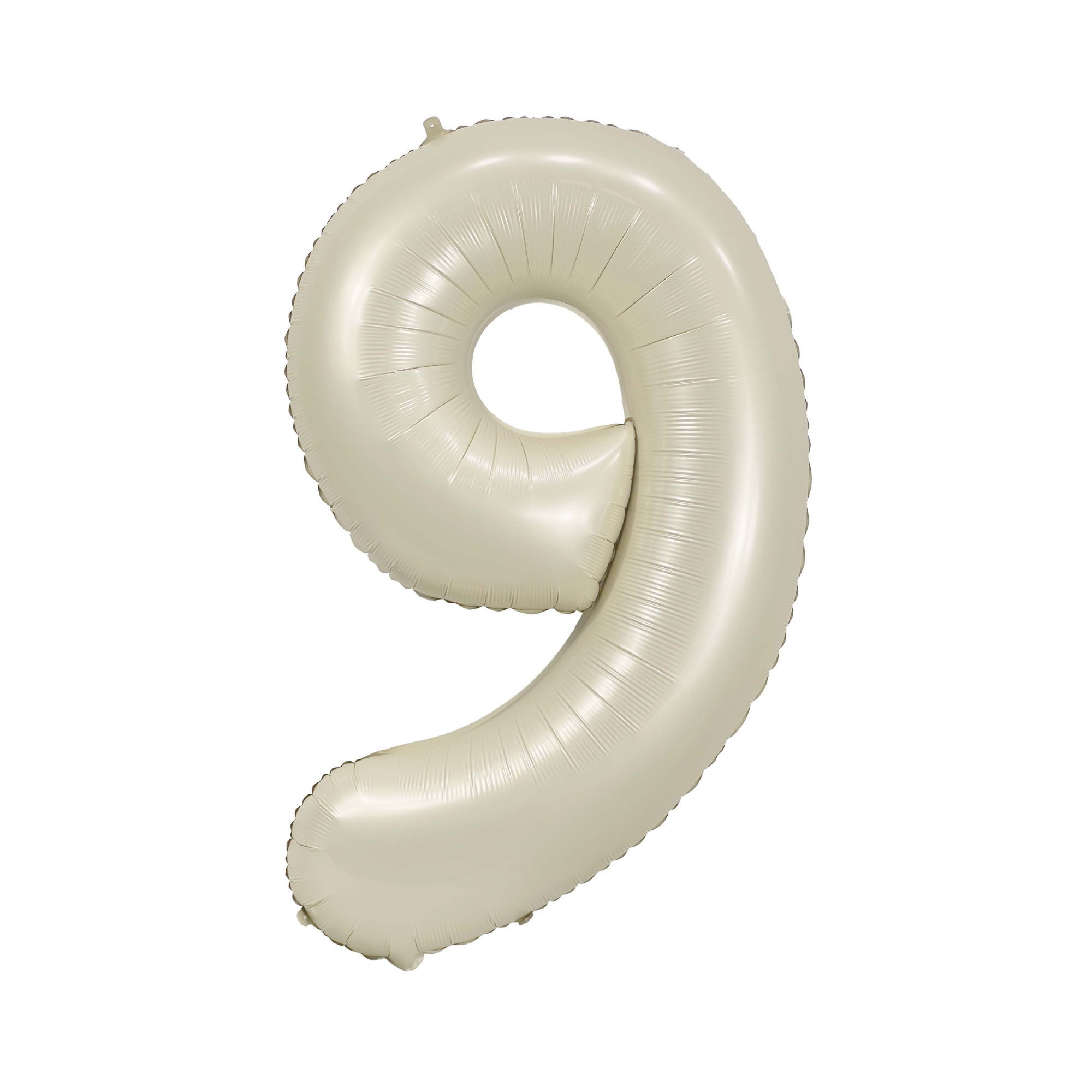 34" Number Balloon - White
