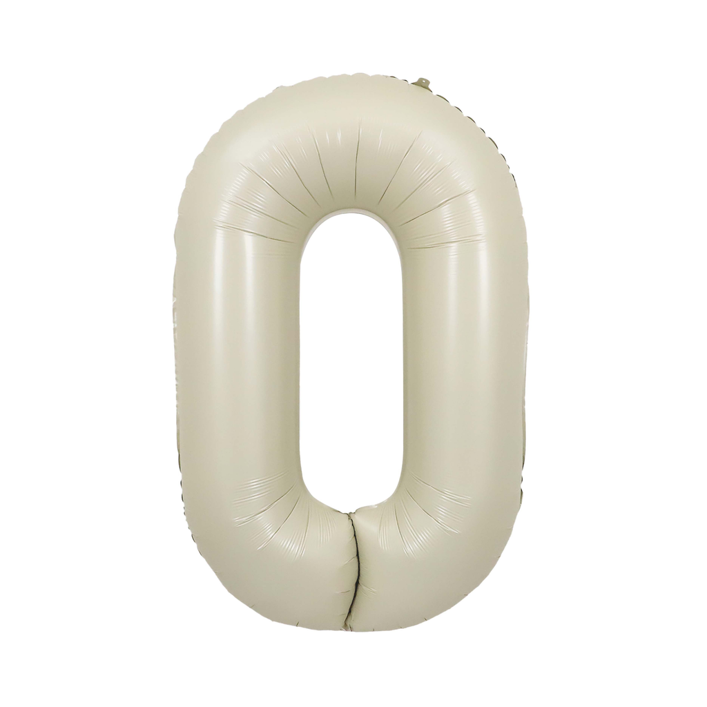 34" Number Balloon - White