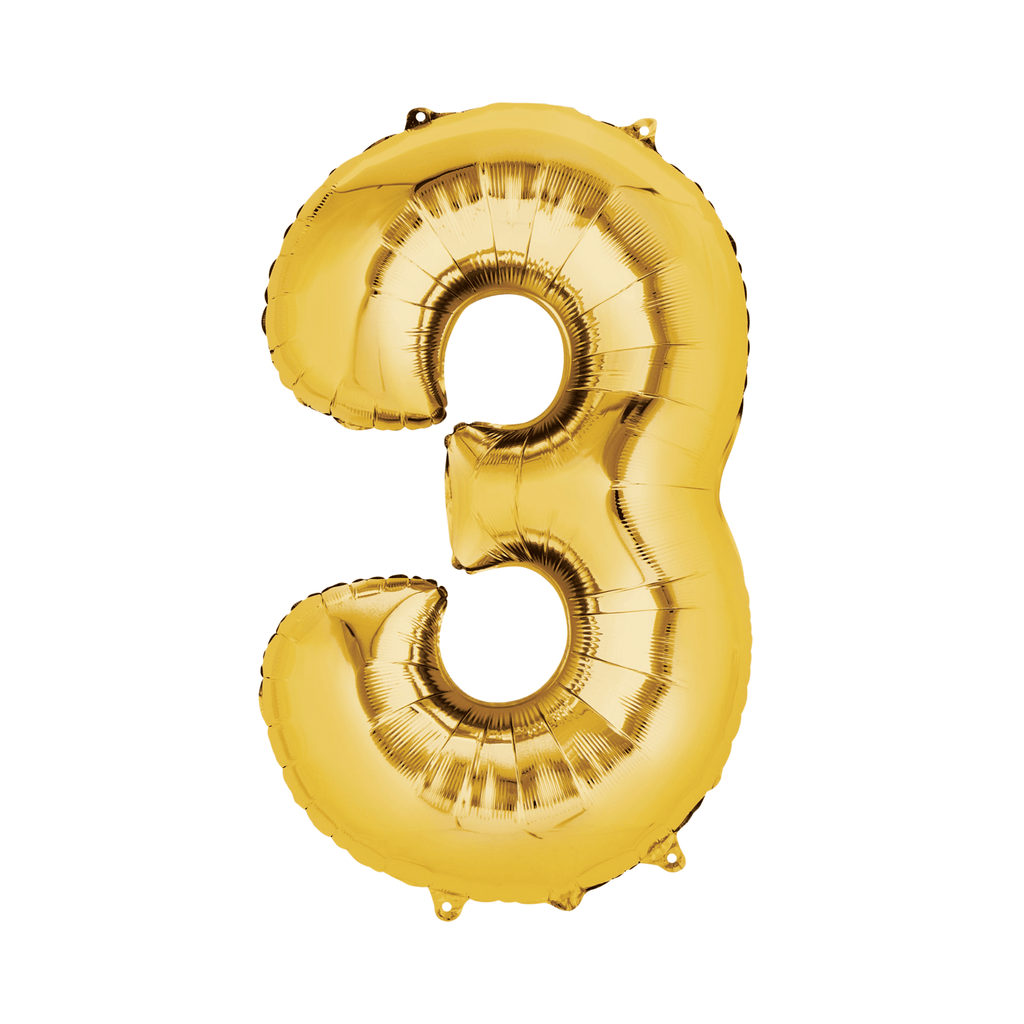 34" Number Balloon - Gold