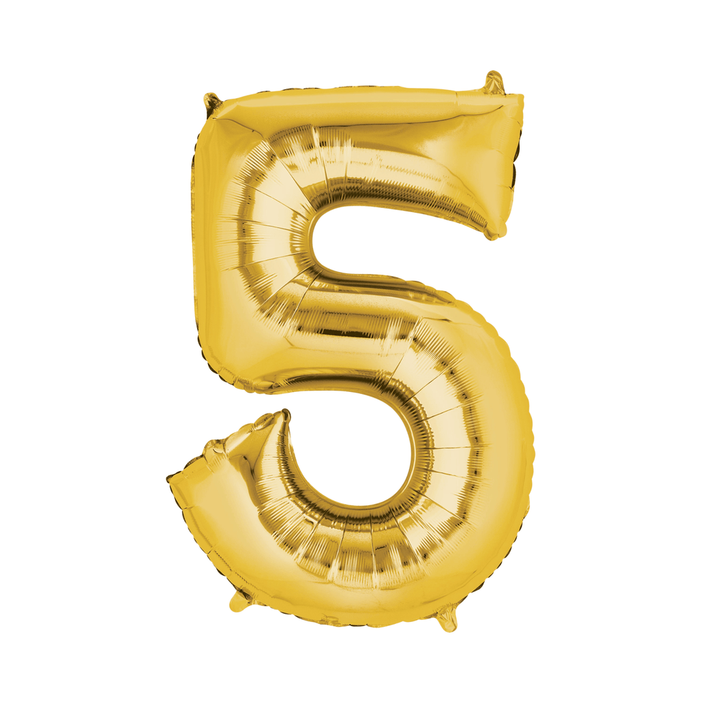 34" Number Balloon - Gold
