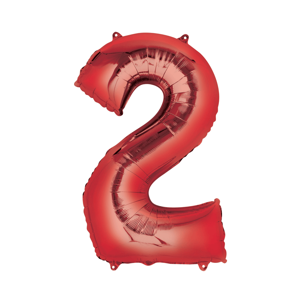 34" Number Balloon - Red