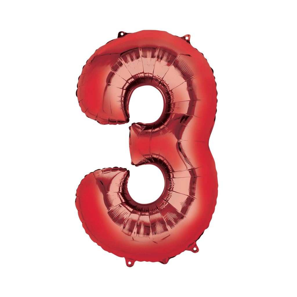 34" Number Balloon - Red