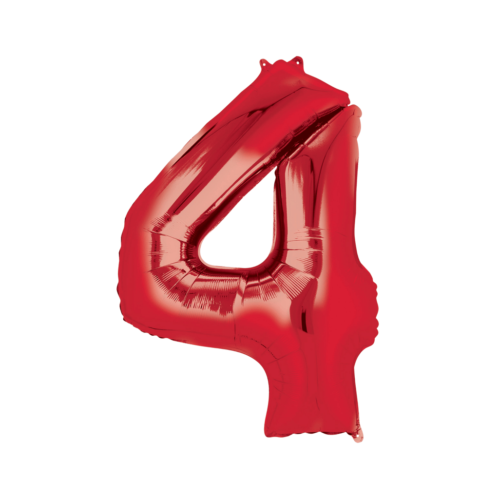 34" Number Balloon - Red