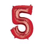 34" Number Balloon - Red