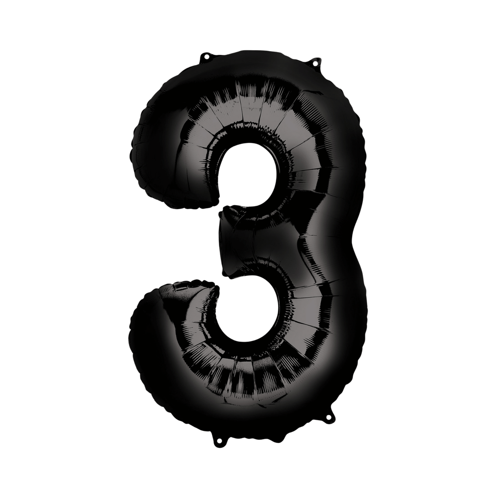 34" Number Balloon - Black
