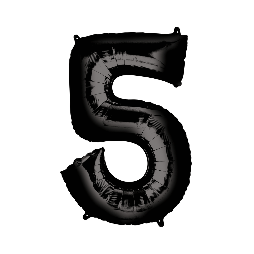 34" Number Balloon - Black