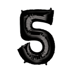 34" Number Balloon - Black