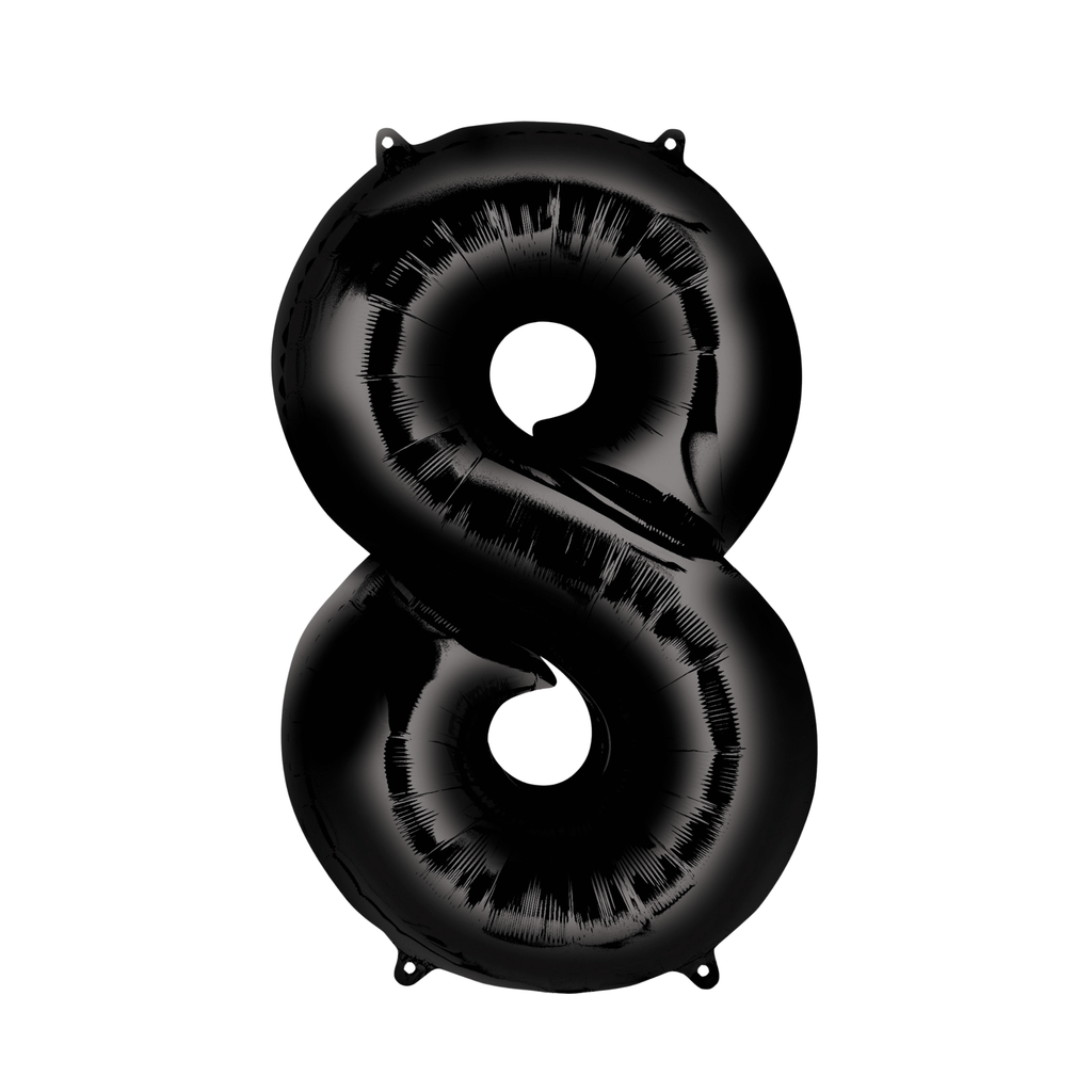 34" Number Balloon - Black