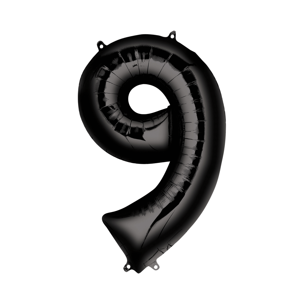 34" Number Balloon - Black