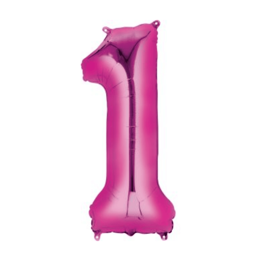 34" Number Balloon - Hot Pink