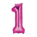 34" Number Balloon - Hot Pink
