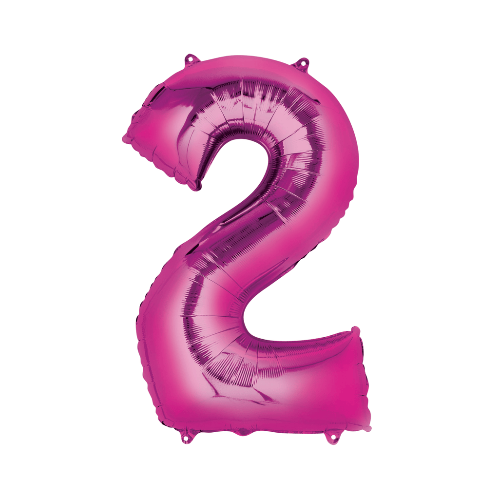 34" Number Balloon - Hot Pink
