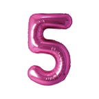 34" Number Balloon - Hot Pink