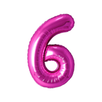 34" Number Balloon - Hot Pink