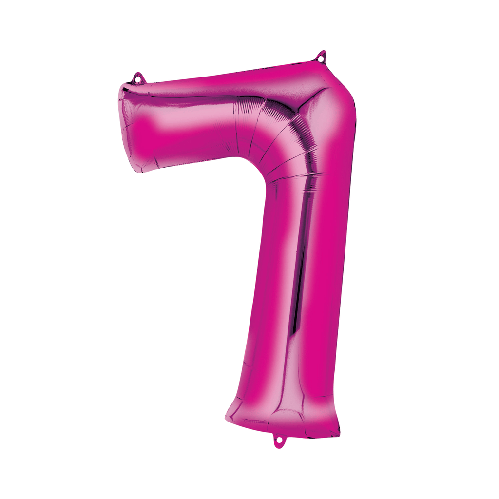 34" Number Balloon - Hot Pink