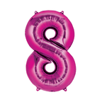 34" Number Balloon - Hot Pink