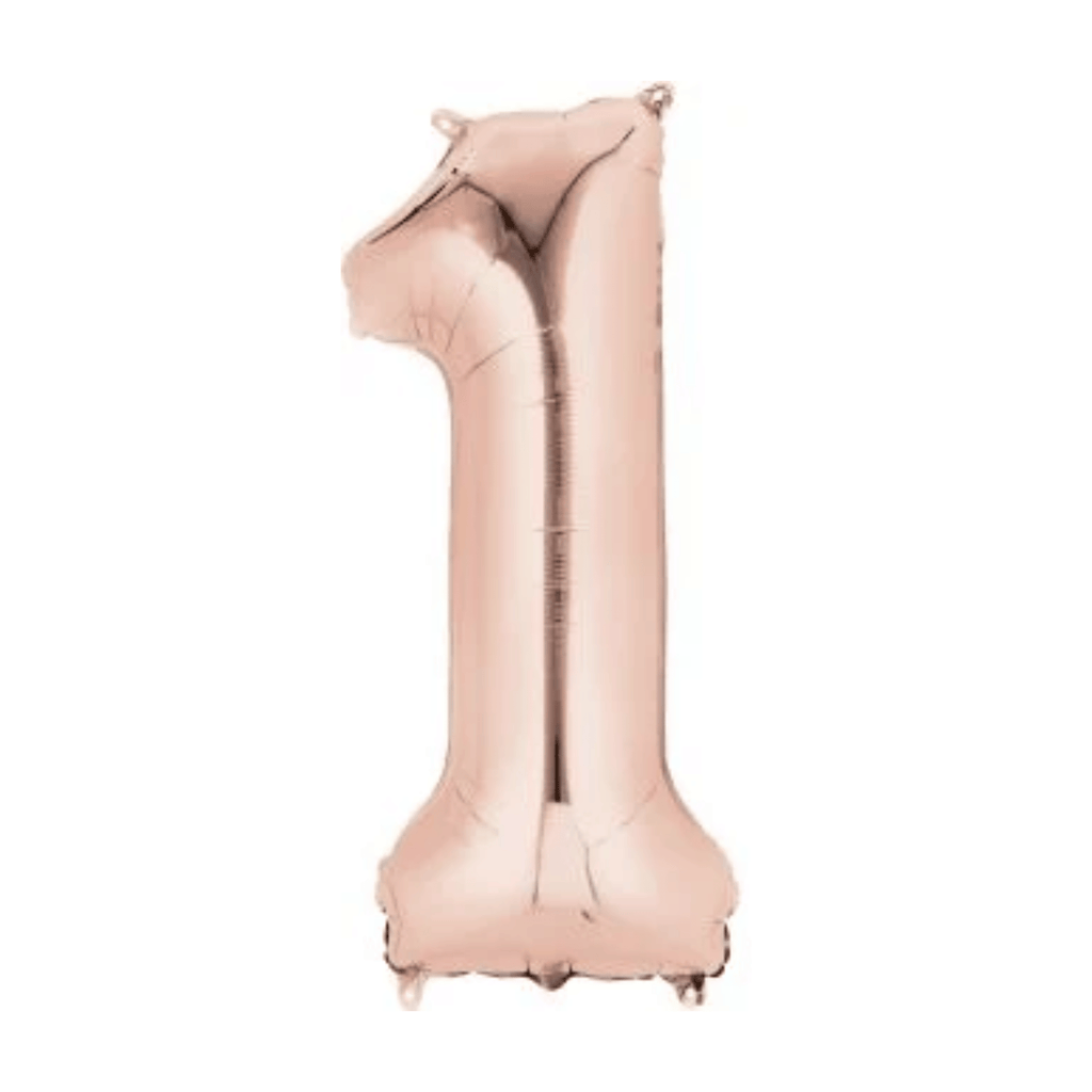 34" Number Balloon - Rose Gold