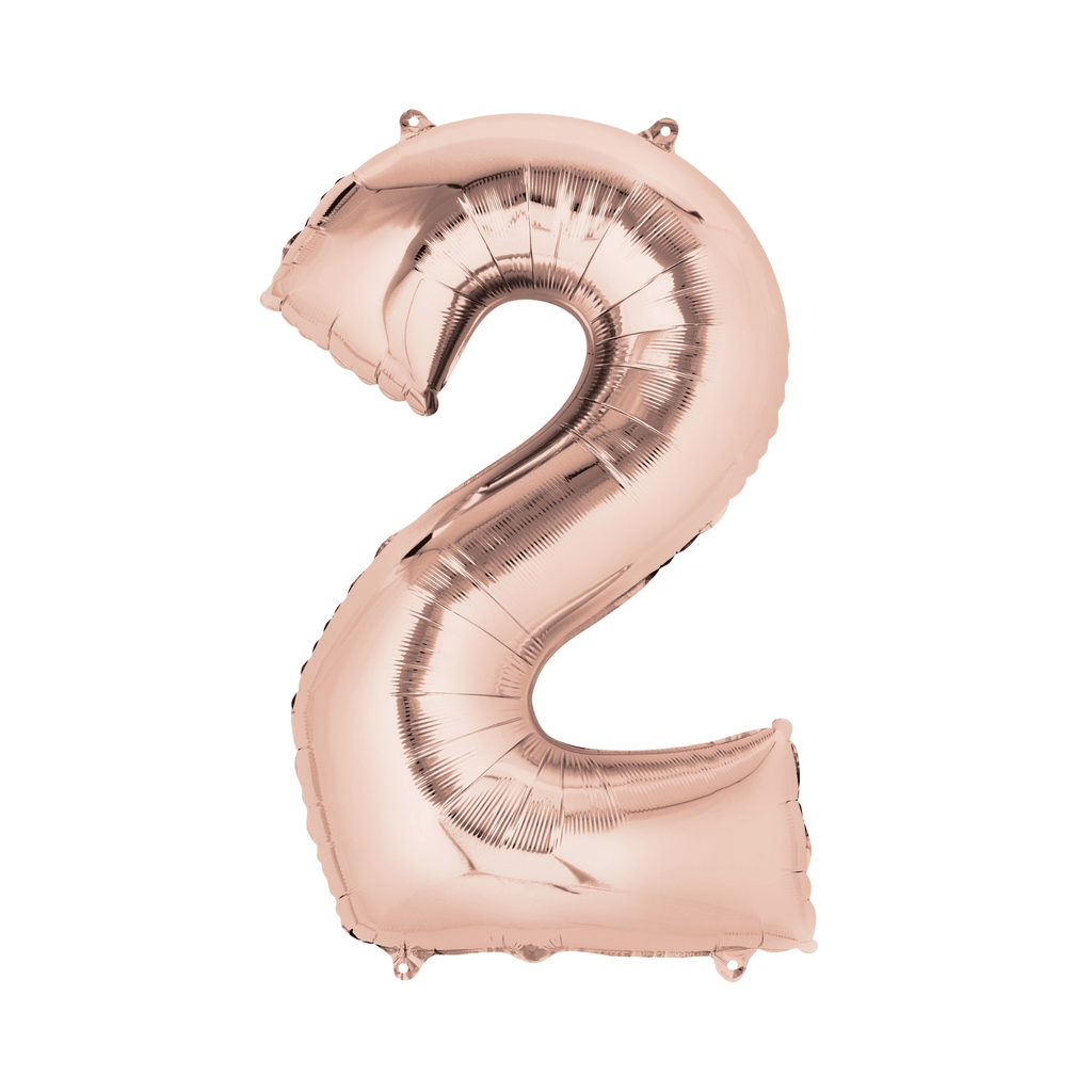 34" Number Balloon - Rose Gold