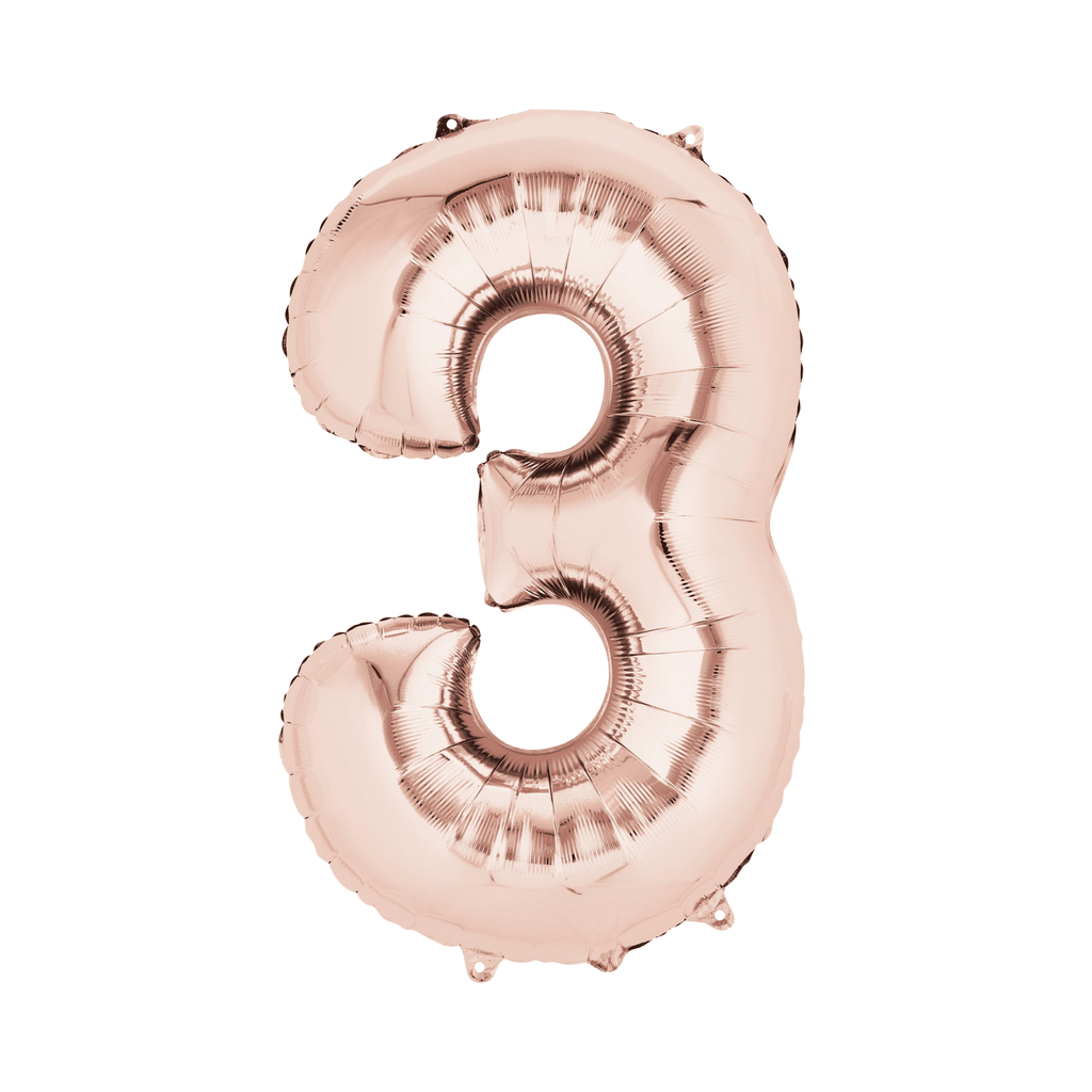 34" Number Balloon - Rose Gold