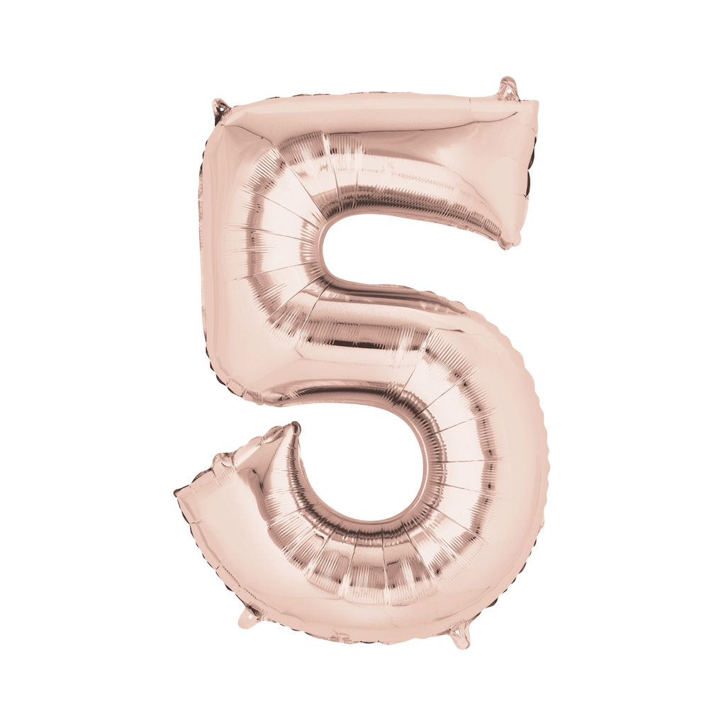 34" Number Balloon - Rose Gold