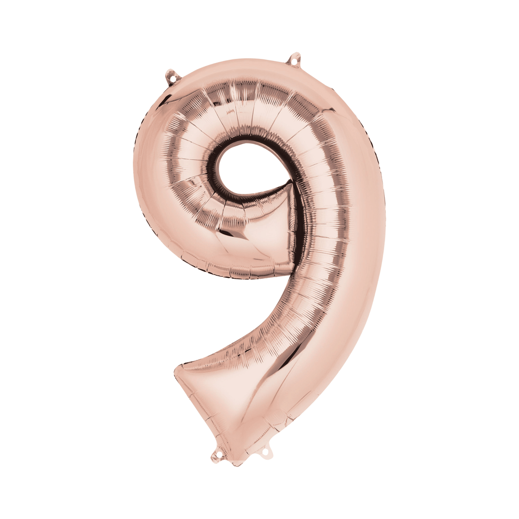 34" Number Balloon - Rose Gold