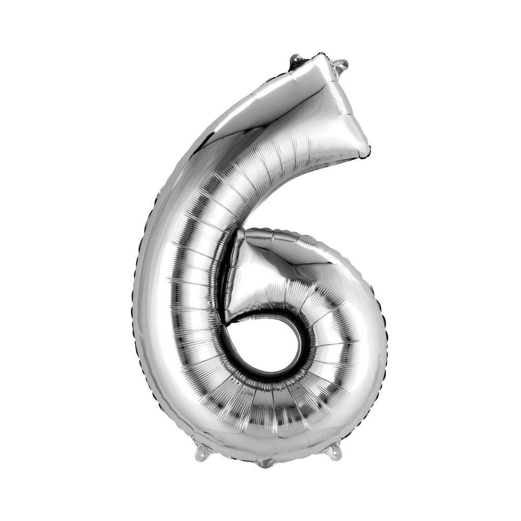 34" Number Balloon - Silver