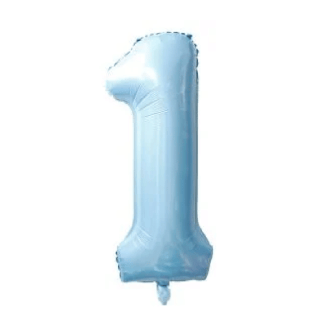34" Number Balloon - Light Blue