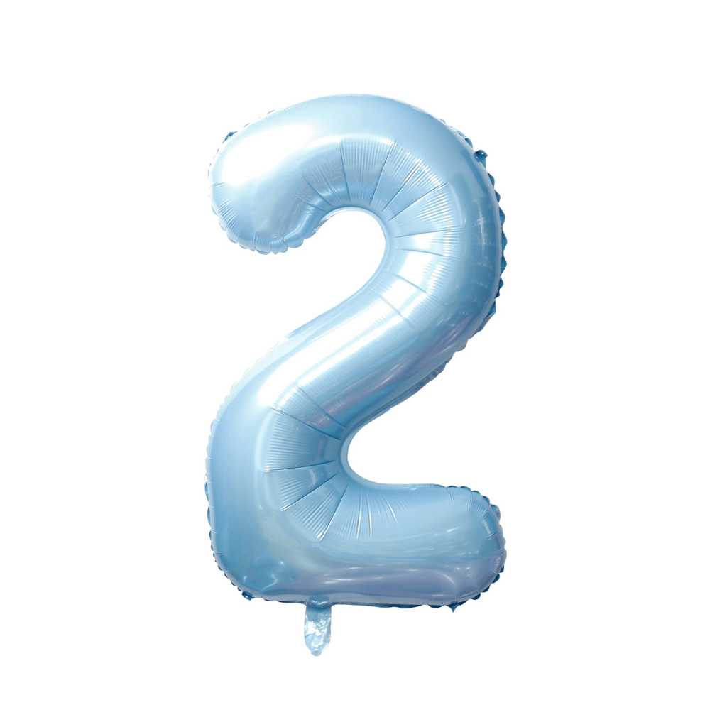 34" Number Balloon - Light Blue