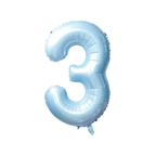 34" Number Balloon - Light Blue