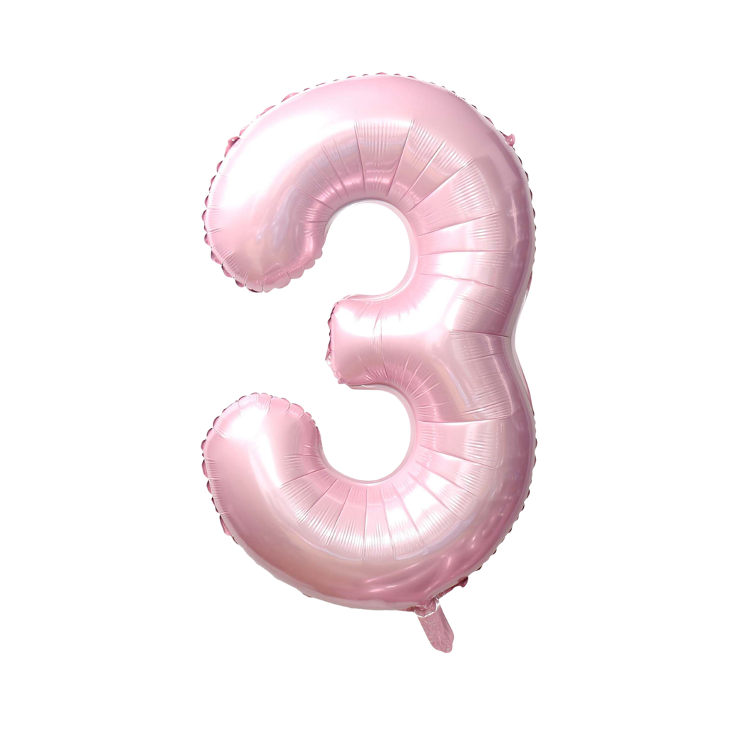 34" Number Balloon - Light Pink