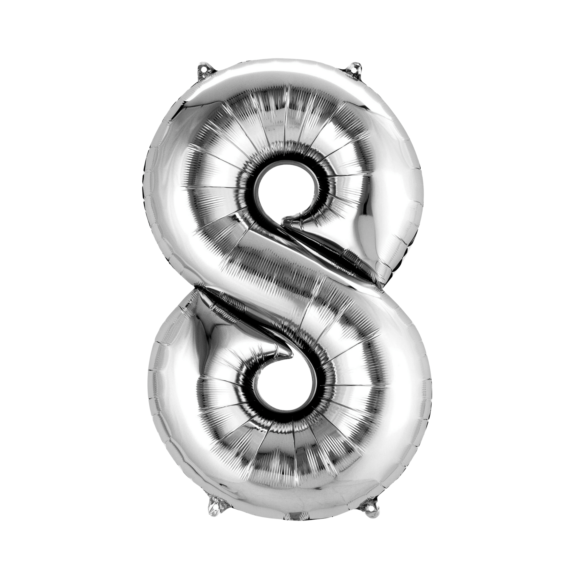 34" Number Balloon - Silver