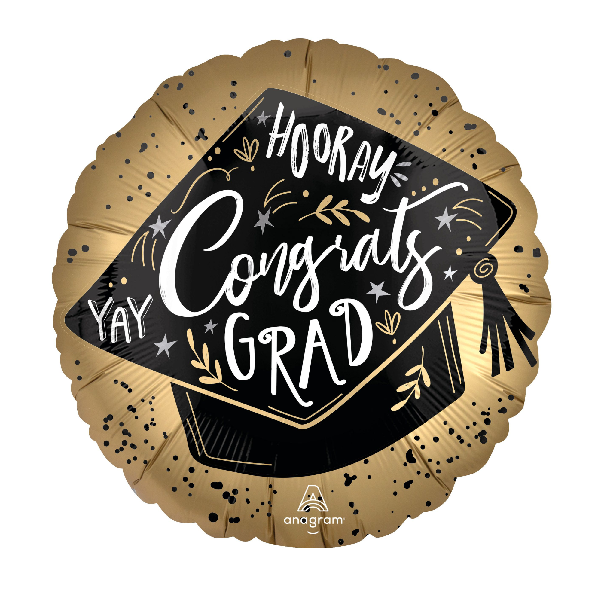 28" Gold Congrats Grad Balloon