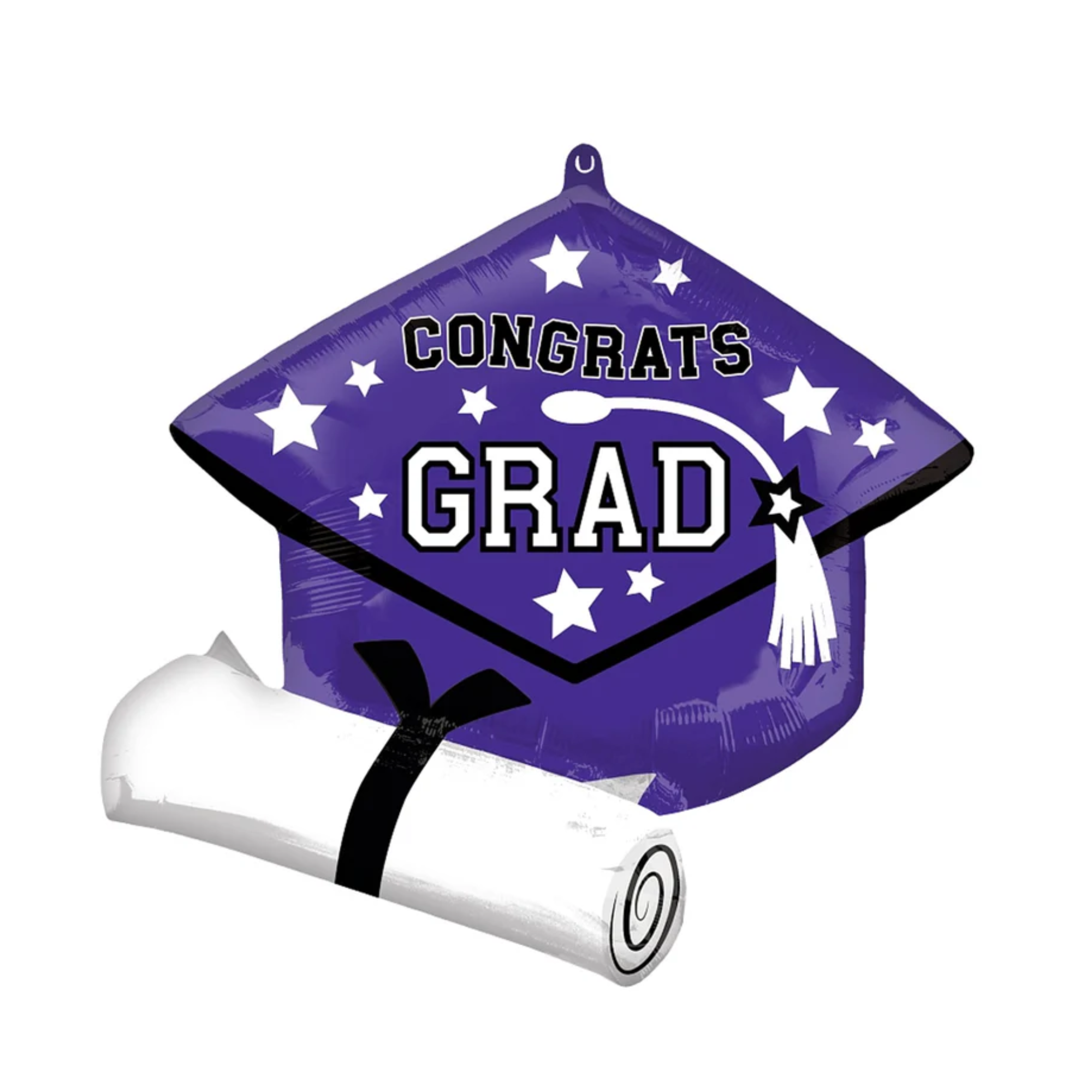 Supersize Purple Congrats Grad Hat Balloon
