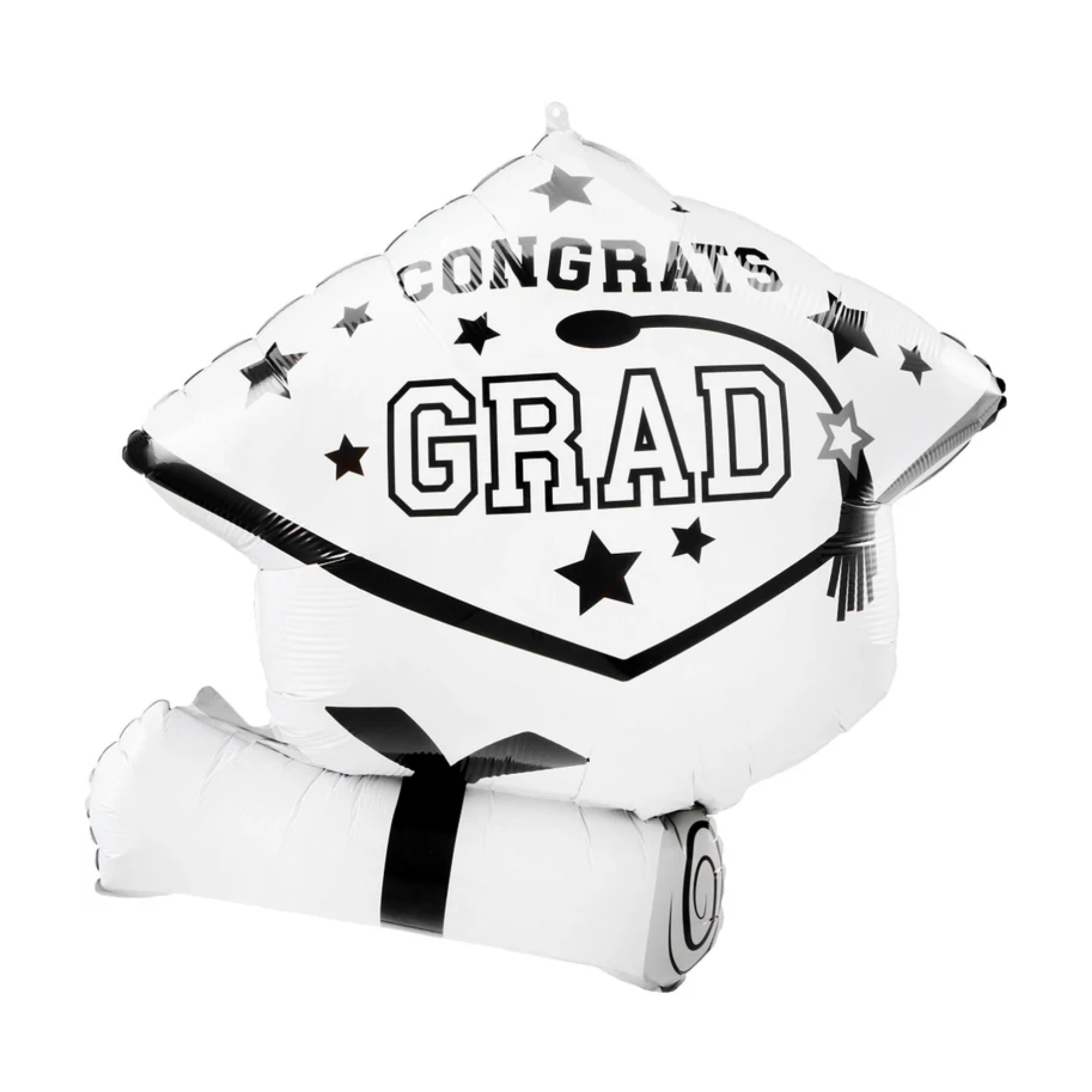 Supersize White Congrats Grad Hat Balloon